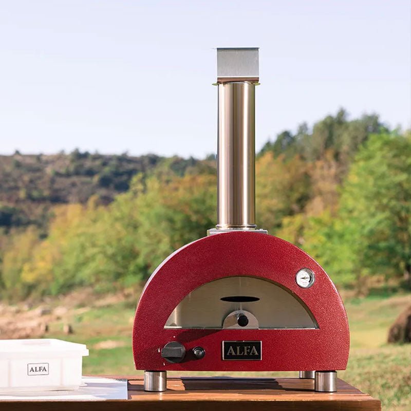 Alfa Portable Propane Gas Pizza Oven with Refractory Stone Floor, up to 538°C