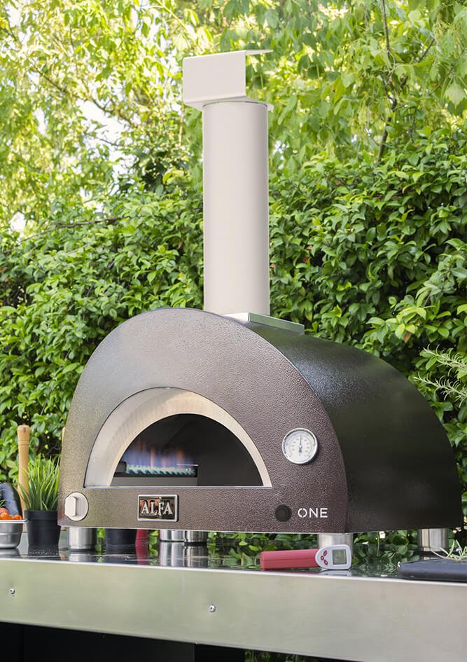 Alfa Stainless Steel Gas Pizza Oven with Four Firebricks, Natural Gas or LPG