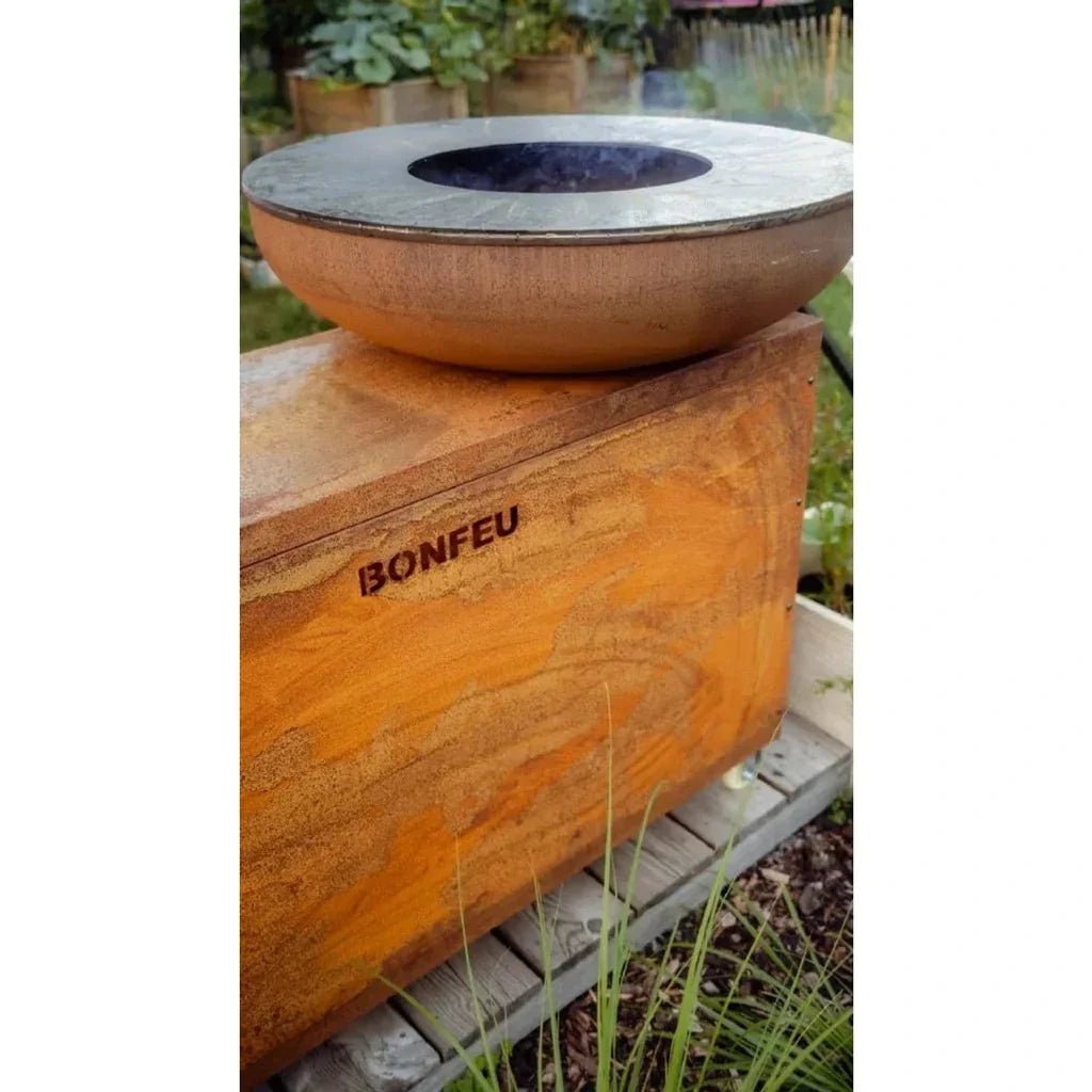 BonFeu BonBiza Island Plancha Grill Outdoor Kitchen, Corten Steel