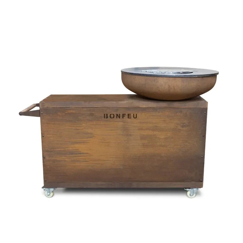 BonFeu BonBiza Island Plancha Grill Outdoor Kitchen, Corten Steel