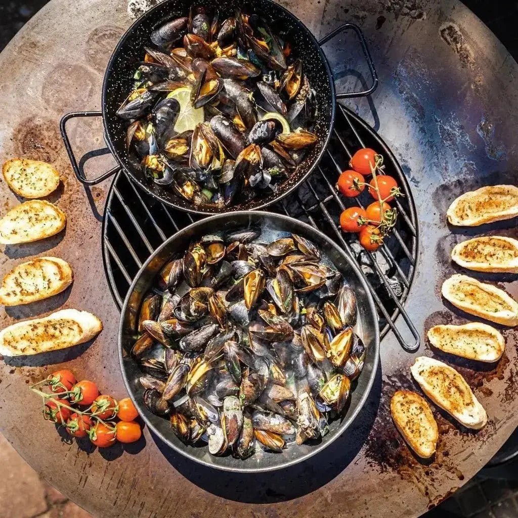 BonFeu BonBiza Open 80 cm Plancha Grill & Fire Pit with Log Store