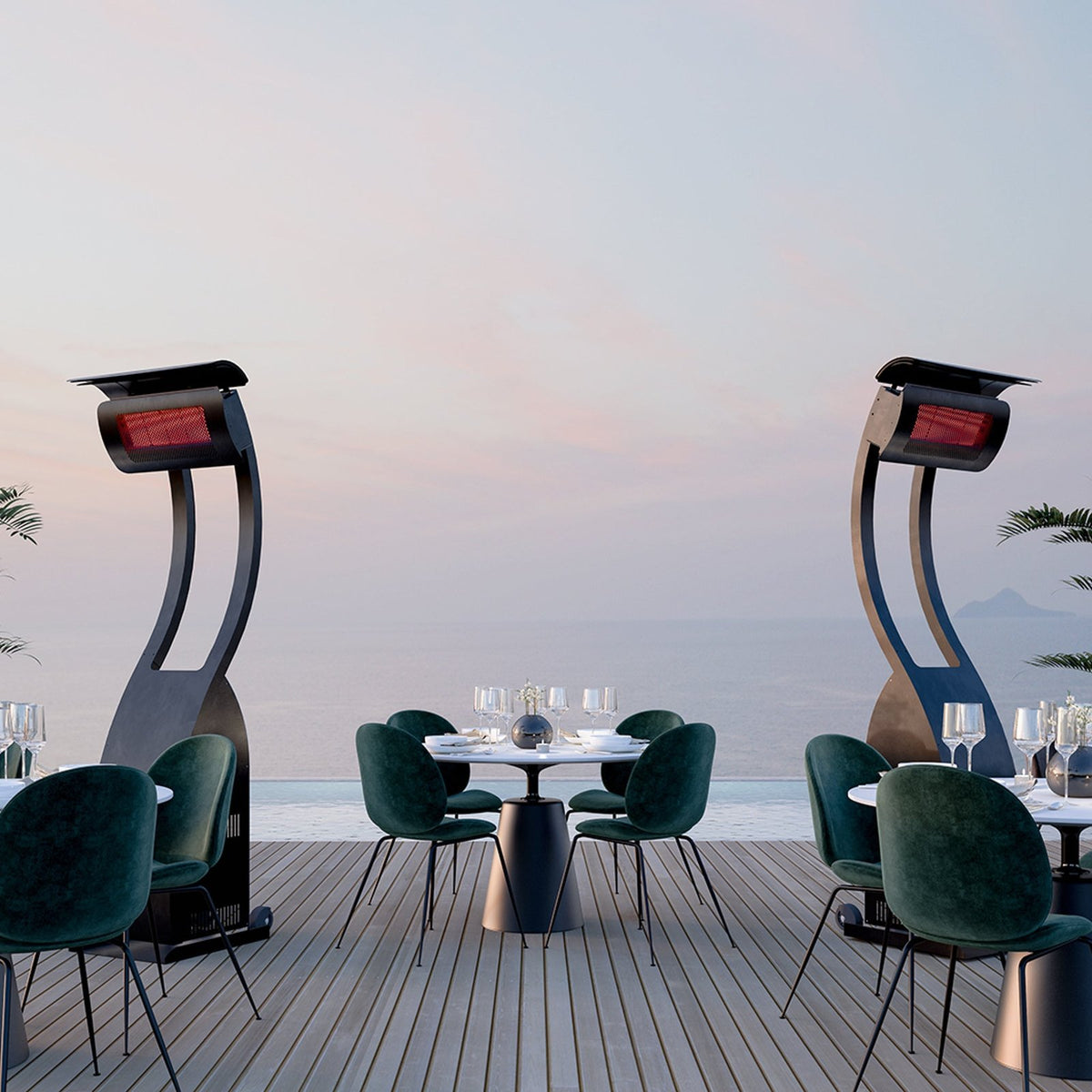 Bromic Tungsten Smart-Heat Portable Gas Patio Heater, Matte Black