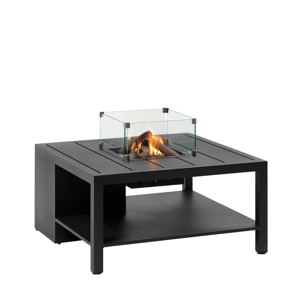 Cosi Cosiflow 100 Square Aluminium Gas Fire Pit Table, Anthracite