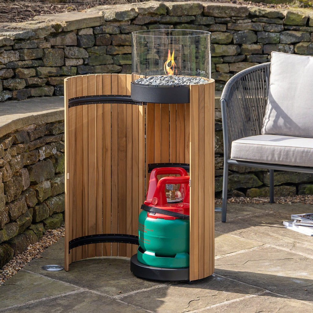 Cosi Cosiscoop Gas Pillar Lantern, Teak