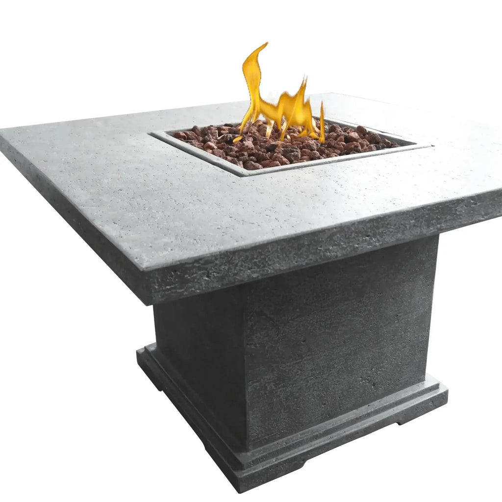 Elementi Birmingham Square Gas Fire Pit Dining Table 13.2 kW