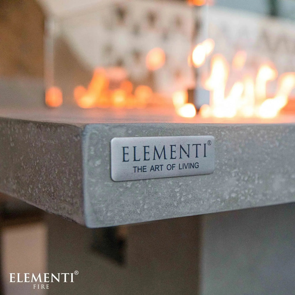 Elementi Birmingham Square Gas Fire Pit Dining Table 13.2 kW