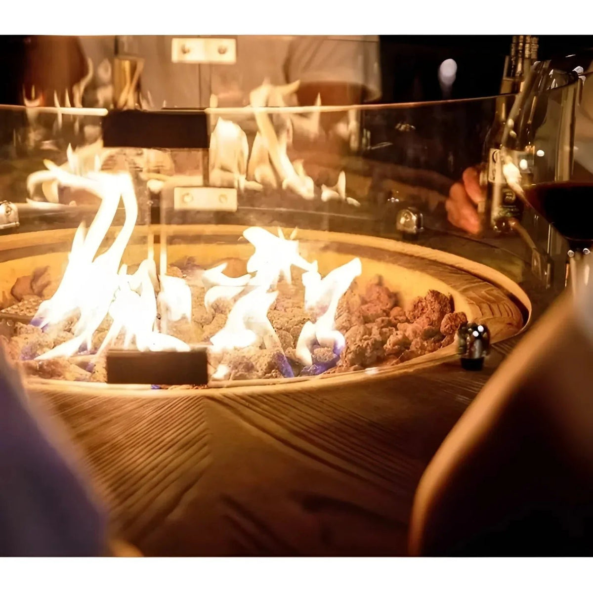 Elementi Lafite Barrel-Style Gas Fire Pit Bar Table 13.2 kW