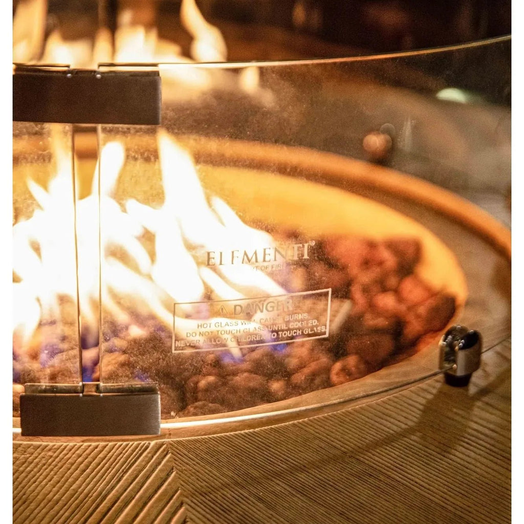 Elementi Lafite Barrel-Style Gas Fire Pit Bar Table 13.2 kW