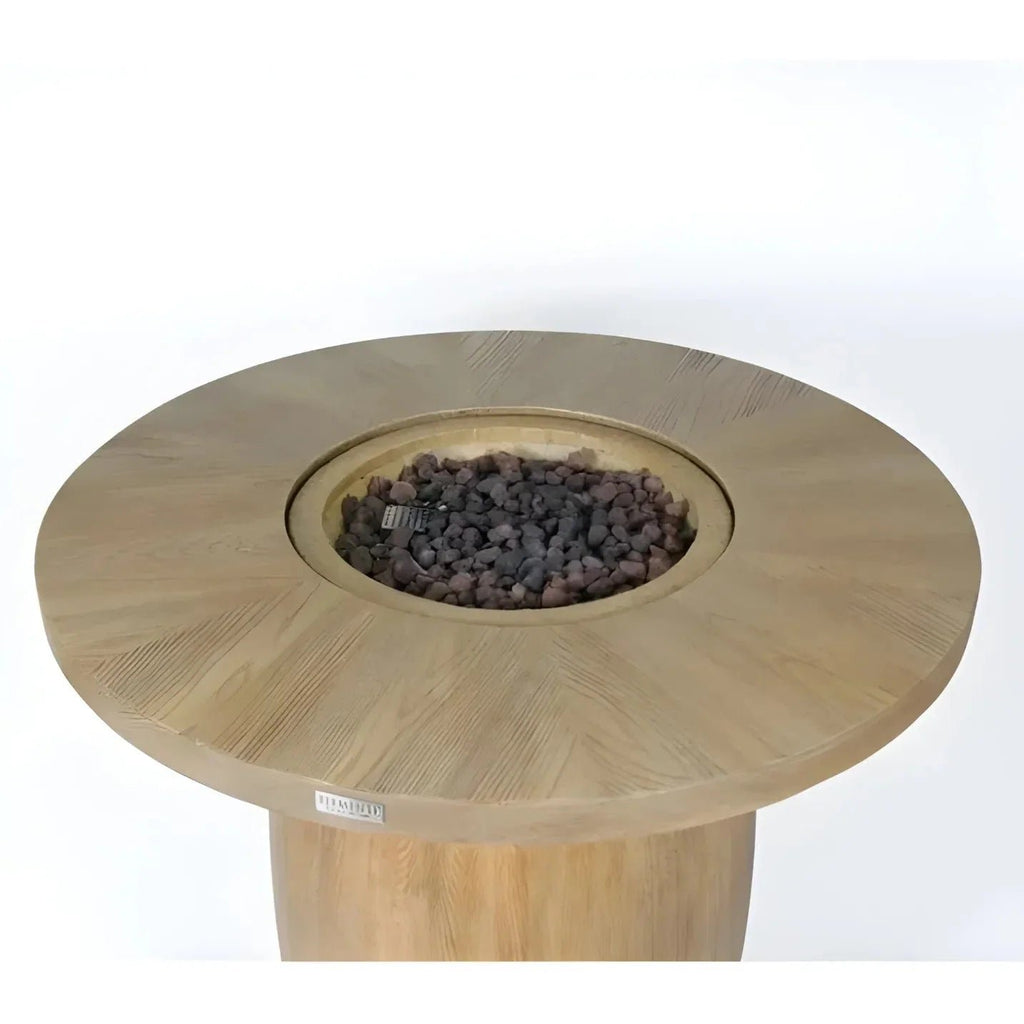 Elementi Lafite Barrel-Style Gas Fire Pit Bar Table 13.2 kW
