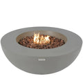 Elementi Lunar Round Gas Fire Bowl, Light Grey