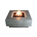 Elementi Manhattan Square Gas Fire Pit Table 13.2 kW, Light Grey