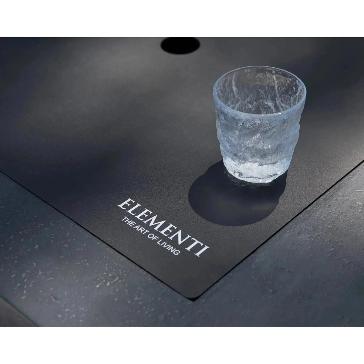 Elementi Plus Cannes Rectangular Gas Fire Pit Table 16 kW, Dark Grey