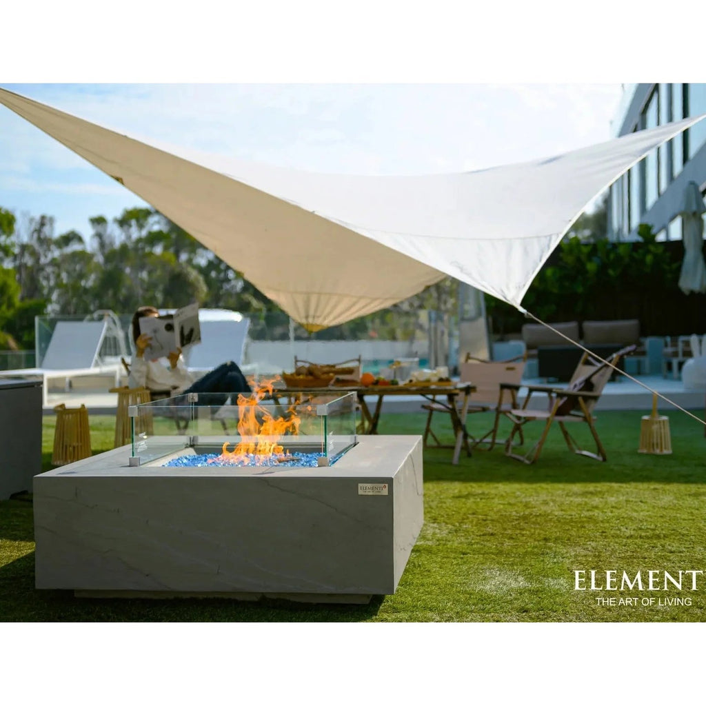 Elementi Plus Capertee Square Gas Fire Pit Table 16 kW, Space Grey