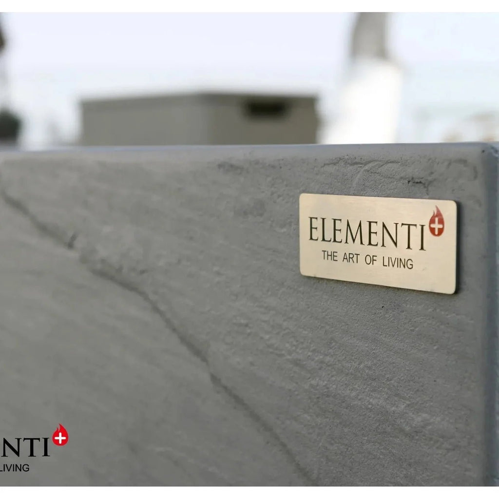Elementi Plus Capertee Square Gas Fire Pit Table 16 kW, Space Grey