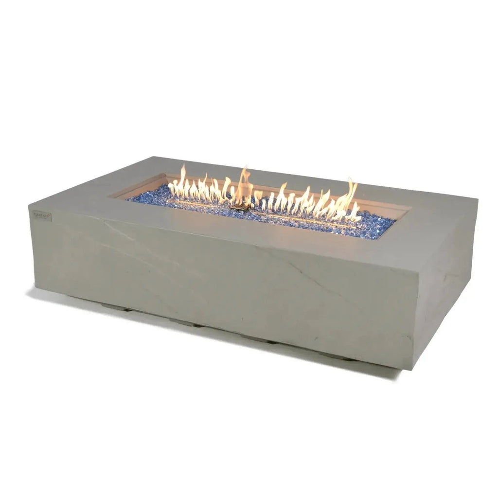 Elementi Plus Meteora Rectangular Gas Fire Pit Table 16 kW, Space Grey