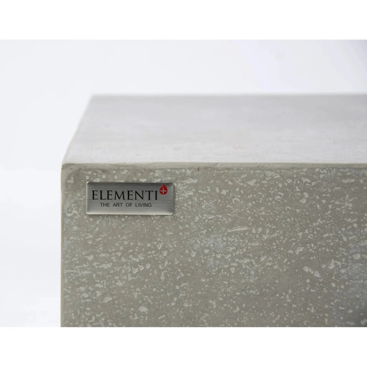 Elementi Plus Monte Carlo Rectangular Gas Fire Pit Table 16 kW, Light Grey