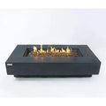 Elementi Plus Positano Rectangular Gas Fire Pit Table 16 kW, Dark Grey