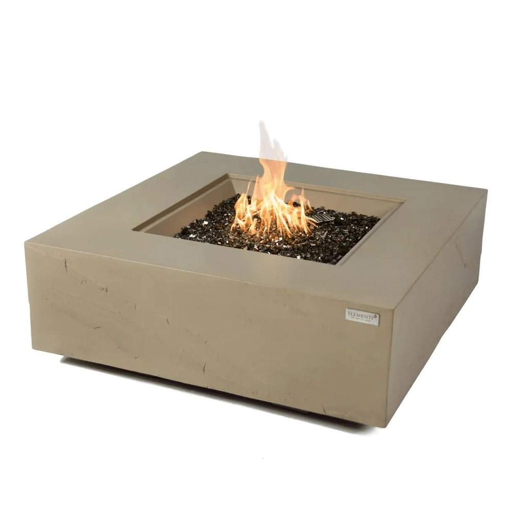 Elementi Plus Uluru Square Gas Fire Pit Table 16 kW, Sunlight Yellow