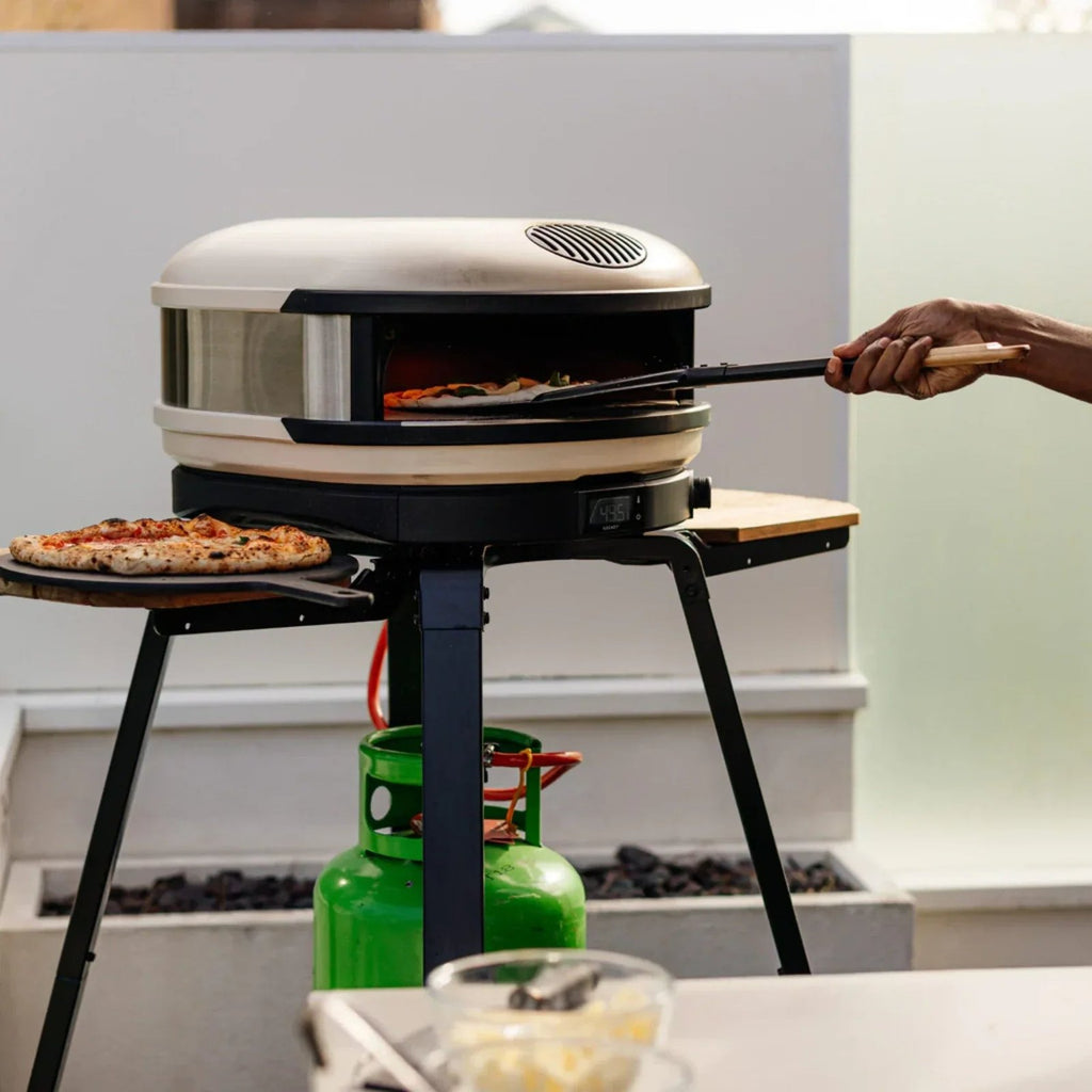 Gozney Propane Gas Pizza Oven with Wheeled Prep Stand and Digital Thermometer
