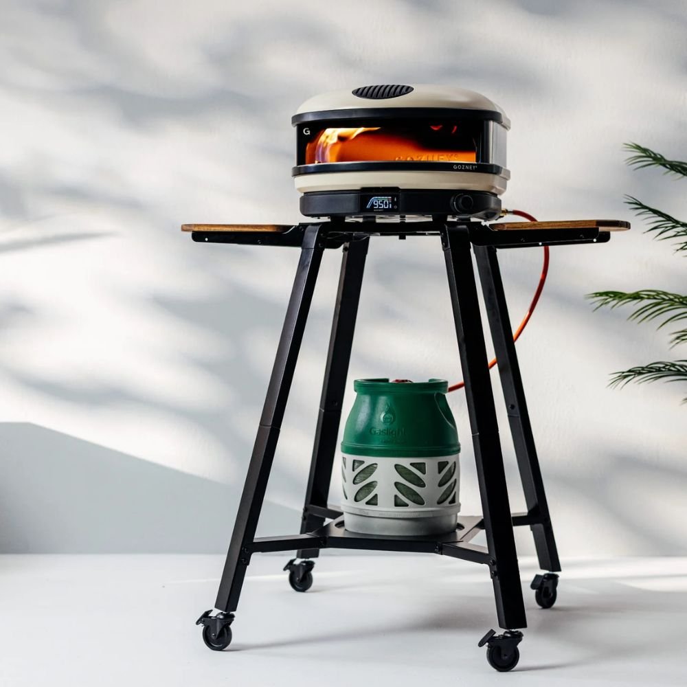 Gozney Propane Gas Pizza Oven with Wheeled Prep Stand and Digital Thermometer