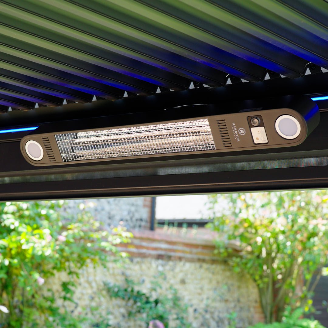 Harbour Lifestyle PergoSTET Pergola Patio Heater with WiFi, Bluetooth & Light, Grey