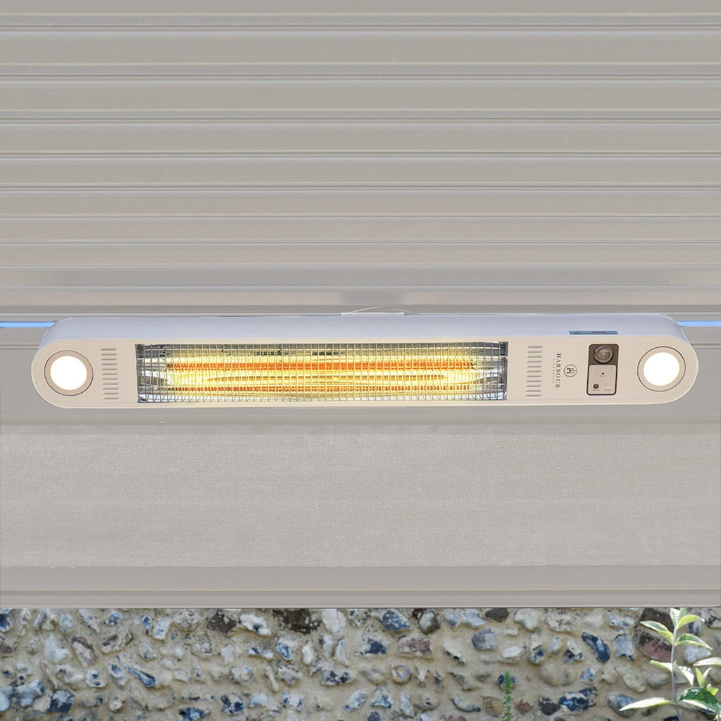 Harbour Lifestyle PergoSTET Pergola Patio Heater with WiFi, Bluetooth & Light, Latte