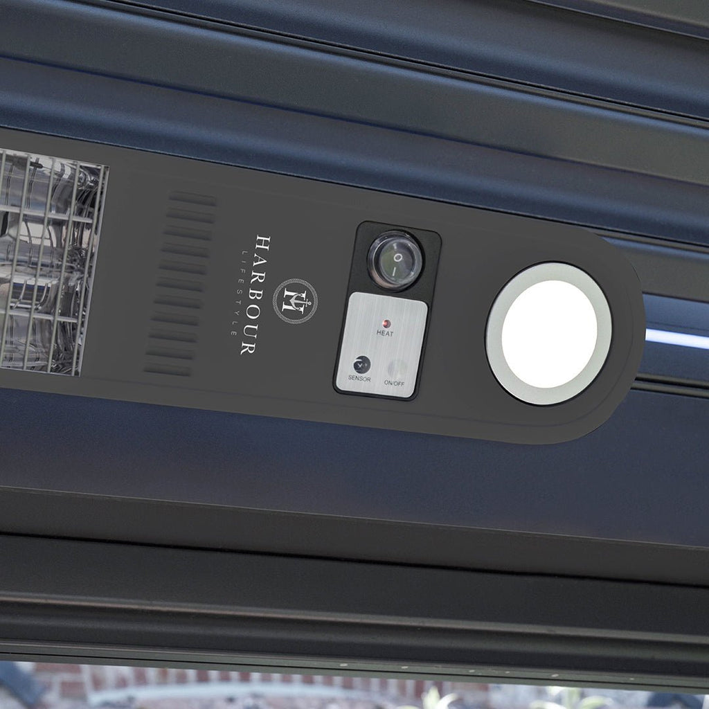 Harbour Lifestyle PergoSTET Pergola Patio Heater with WiFi, Bluetooth & Light, Grey