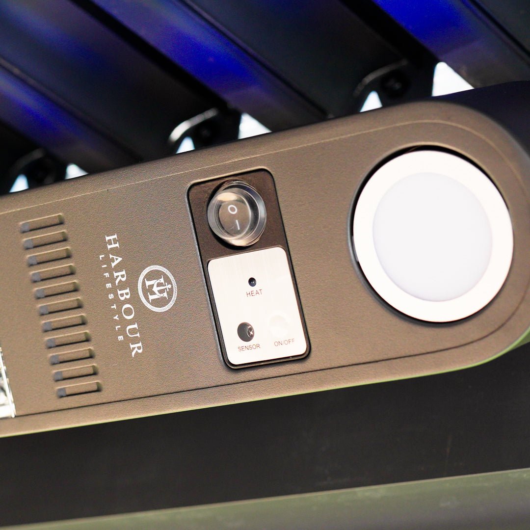 Harbour Lifestyle PergoSTET Pergola Patio Heater with WiFi, Bluetooth & Light, Grey