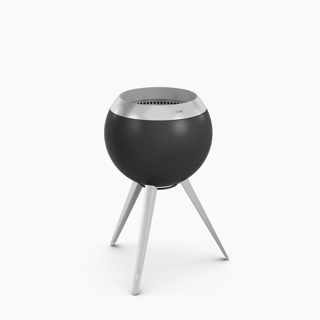 Höfats MOON 45 Wood & Pellet Fire Bowl with High Stand, Black