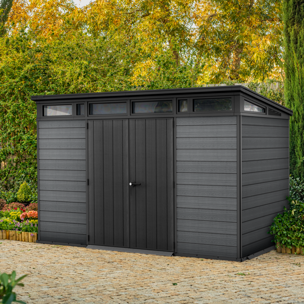 Keter Cortina 11x7 ft (3.4 x 2.1 m) Resin Garden Shed with Floor