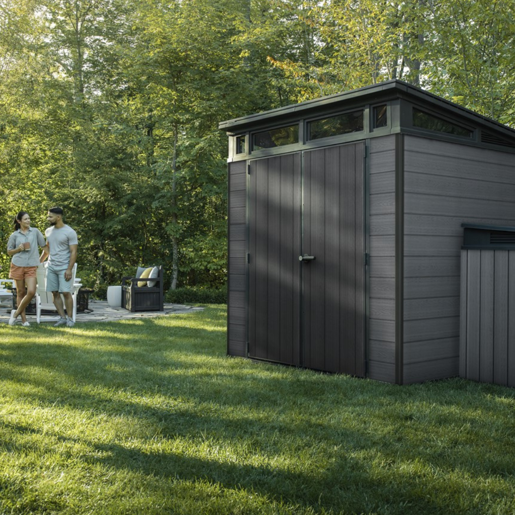 Keter Cortina 7x7 ft (2.1 x 2.1 m) Resin Garden Shed with Floor