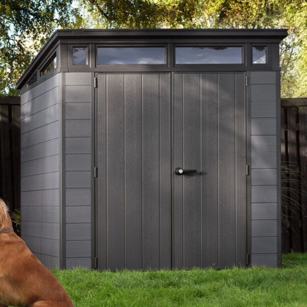 Keter Cortina 7x7 ft (2.1 x 2.1 m) Resin Garden Shed with Floor