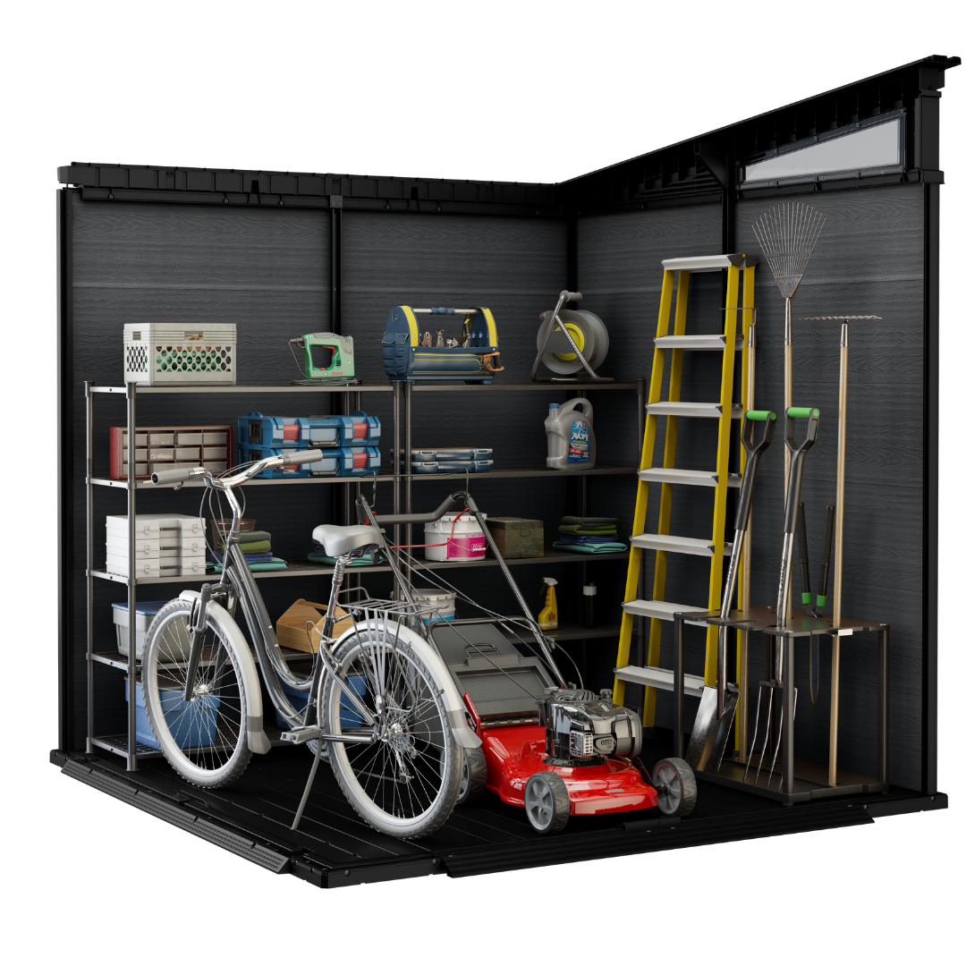 Keter Cortina 7x7 ft (2.1 x 2.1 m) Resin Garden Shed with Floor