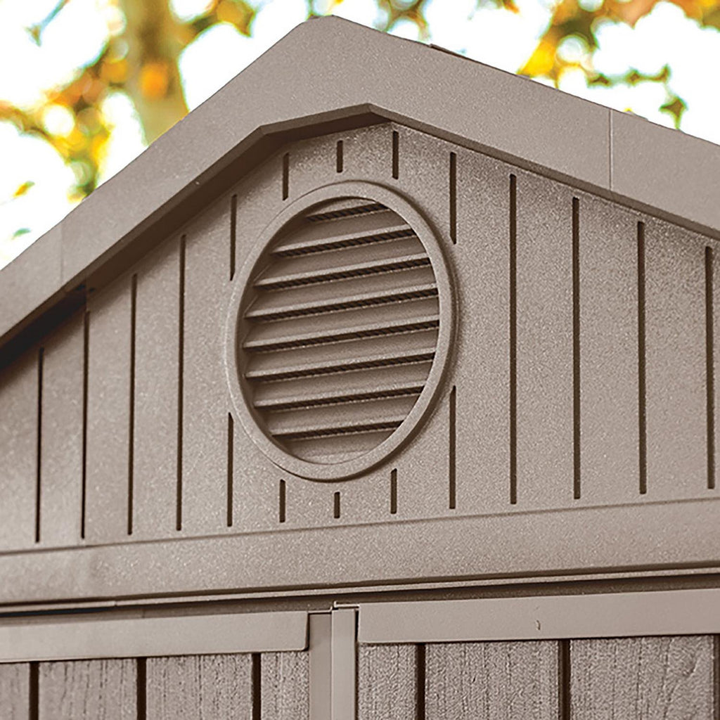 Keter Darwin 6x6 ft Apex Plastic Garden Storage Shed, Brown