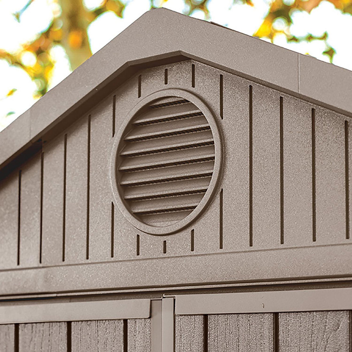 Keter Darwin 6x6 ft Apex Plastic Garden Storage Shed, Brown