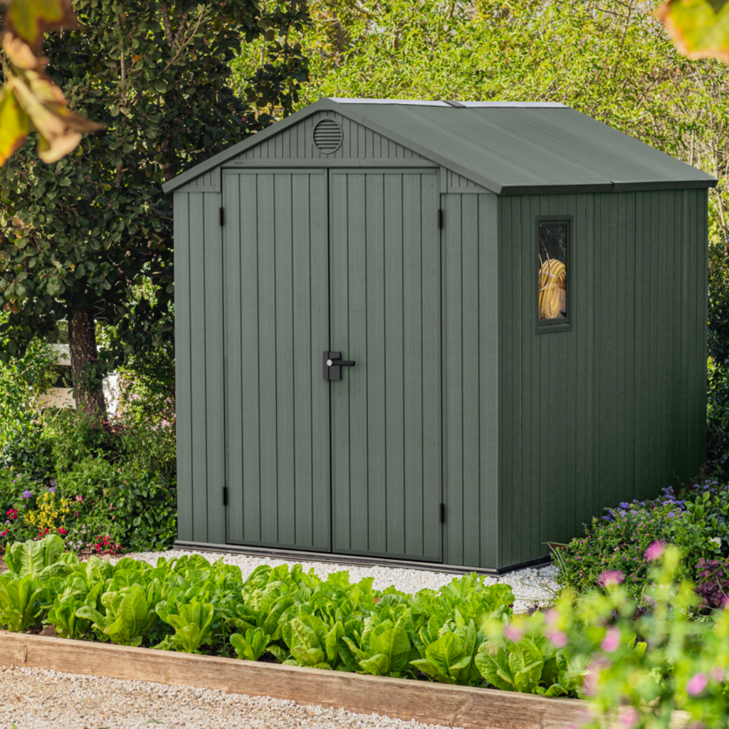 Keter Darwin 6x8 ft (1.9 x 2.4 m) Resin Garden Shed, Green
