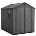 Keter Darwin 6x8 ft (1.9 x 2.4 m) Resin Garden Shed with Floor, Grey