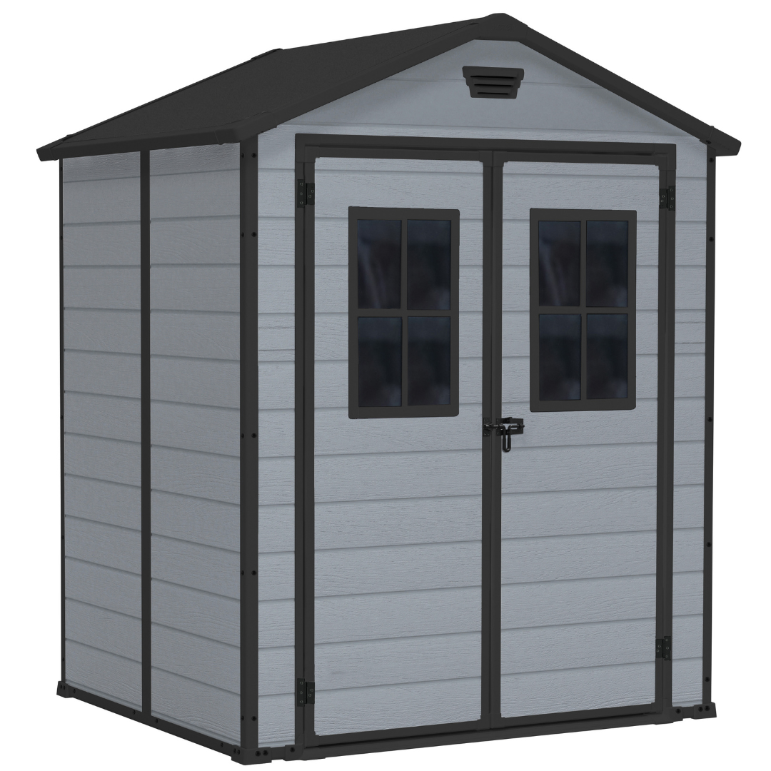 Keter Manor 6x5 ft Plastic Garden Shed with Floor