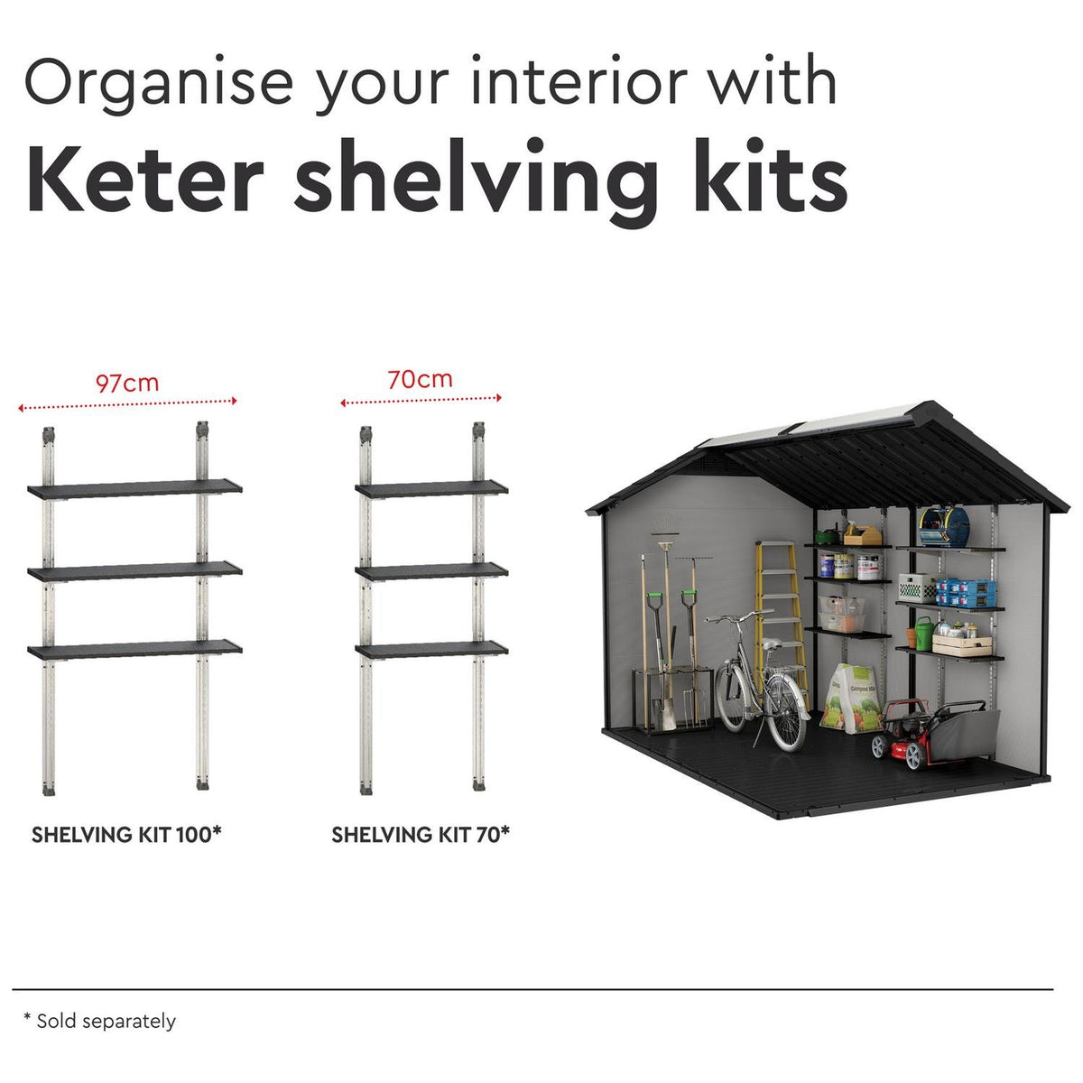 Keter Premier 7.5x11.5 ft Apex Plastic Garden Shed