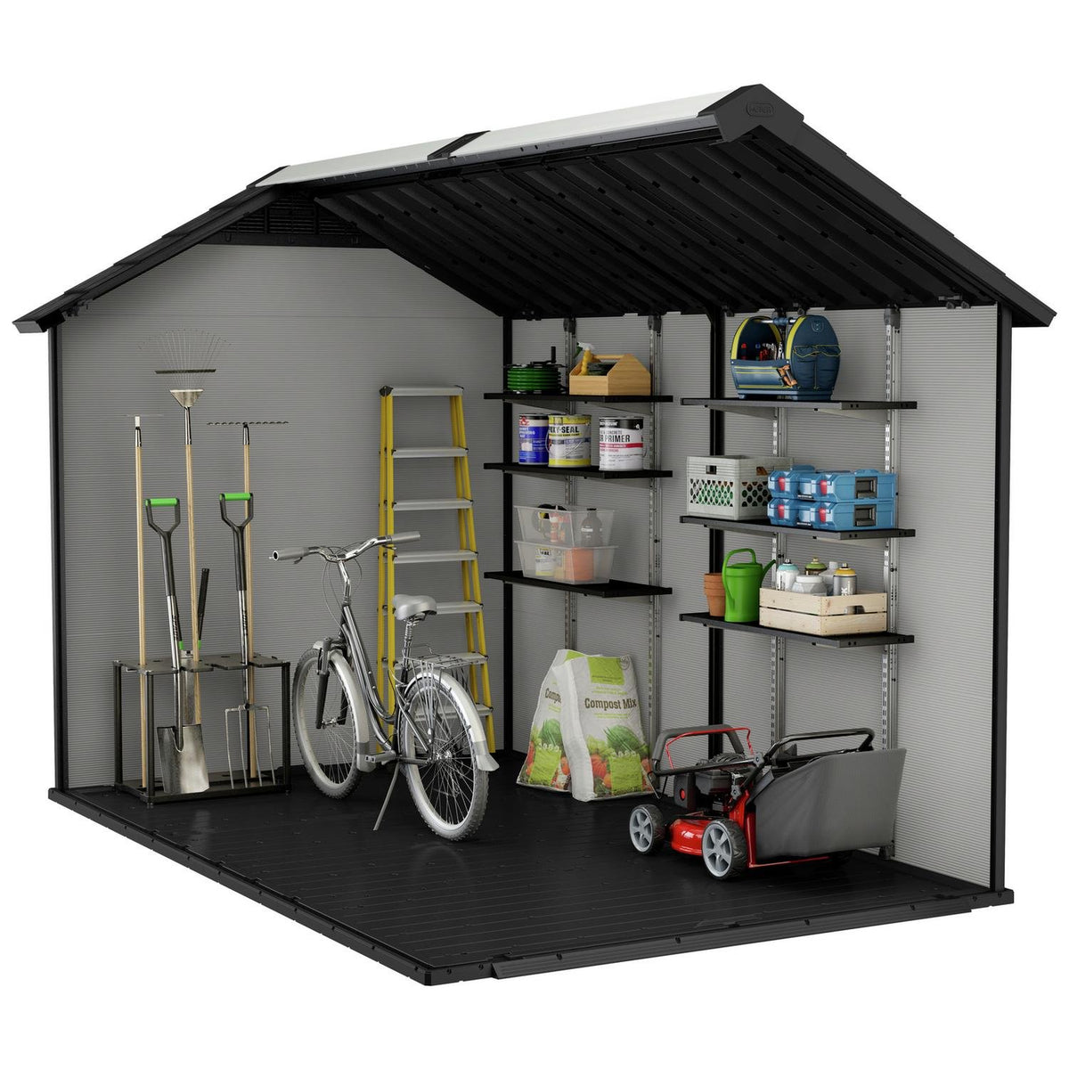 Keter Premier 7.5x11.5 ft Apex Plastic Garden Shed