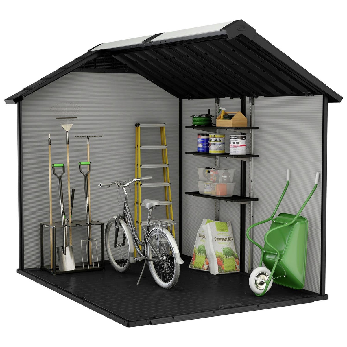 Keter Premier 7.5x9 ft Apex Plastic Garden Shed