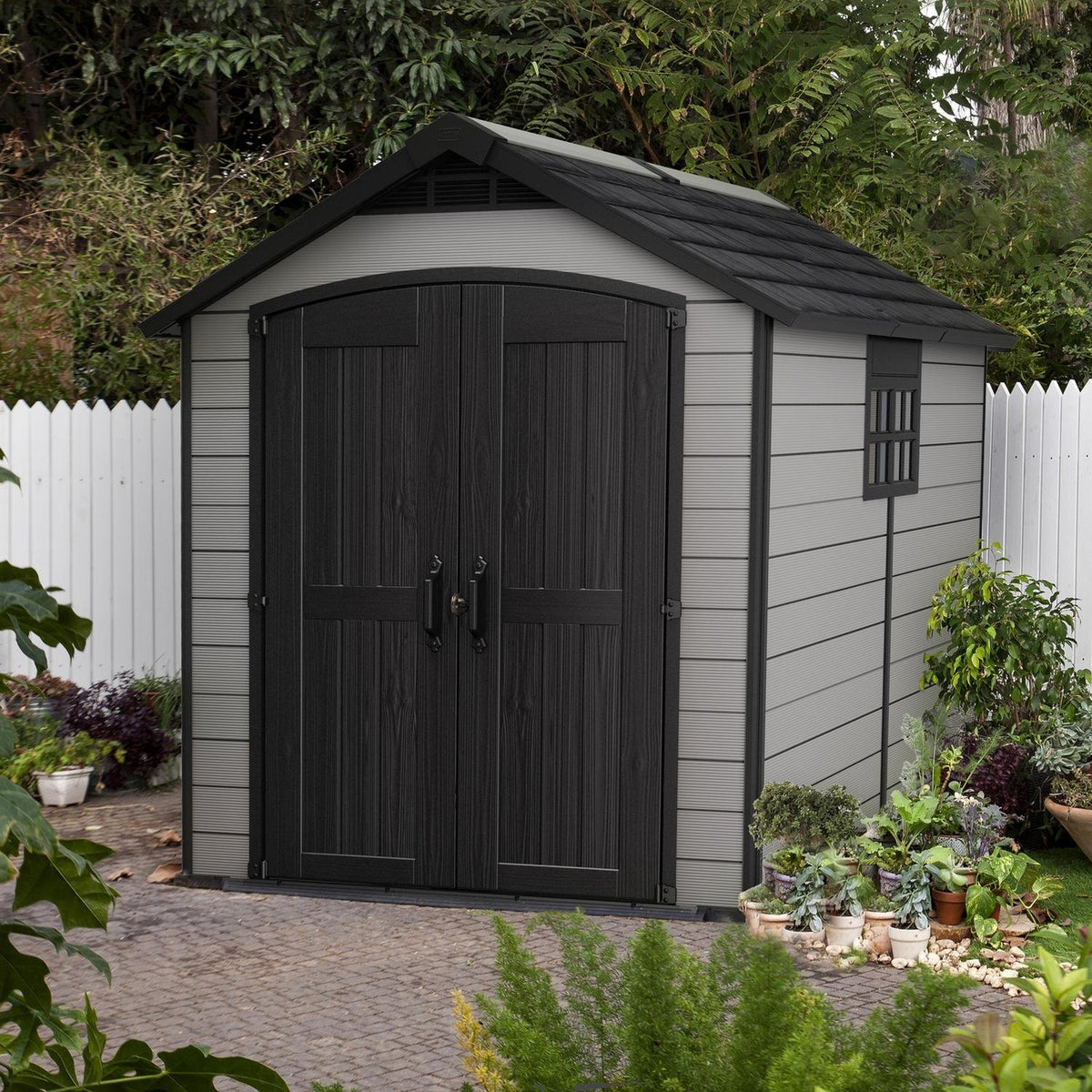 Keter Premier 7.5x9 ft Apex Plastic Garden Shed