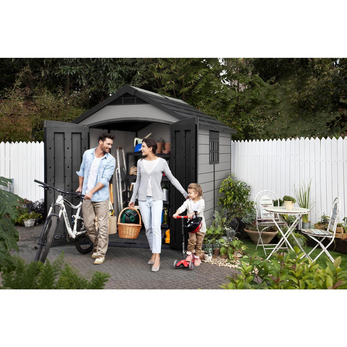 Keter Premier 7.5x9 ft Apex Plastic Garden Shed