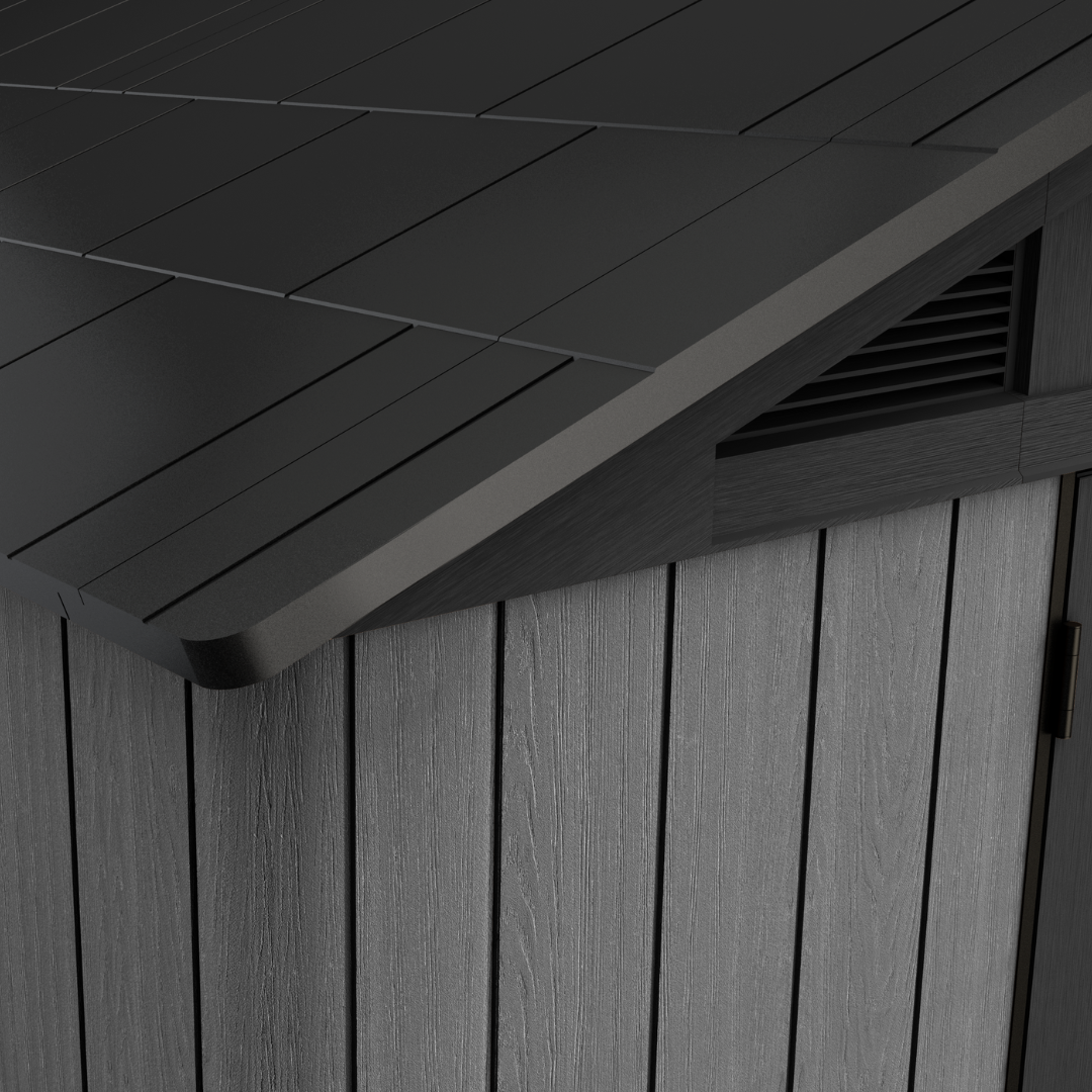 Keter Stronghold 10x15 ft (3 x 4.5 m) Resin Garden Shed with Floor, Grey