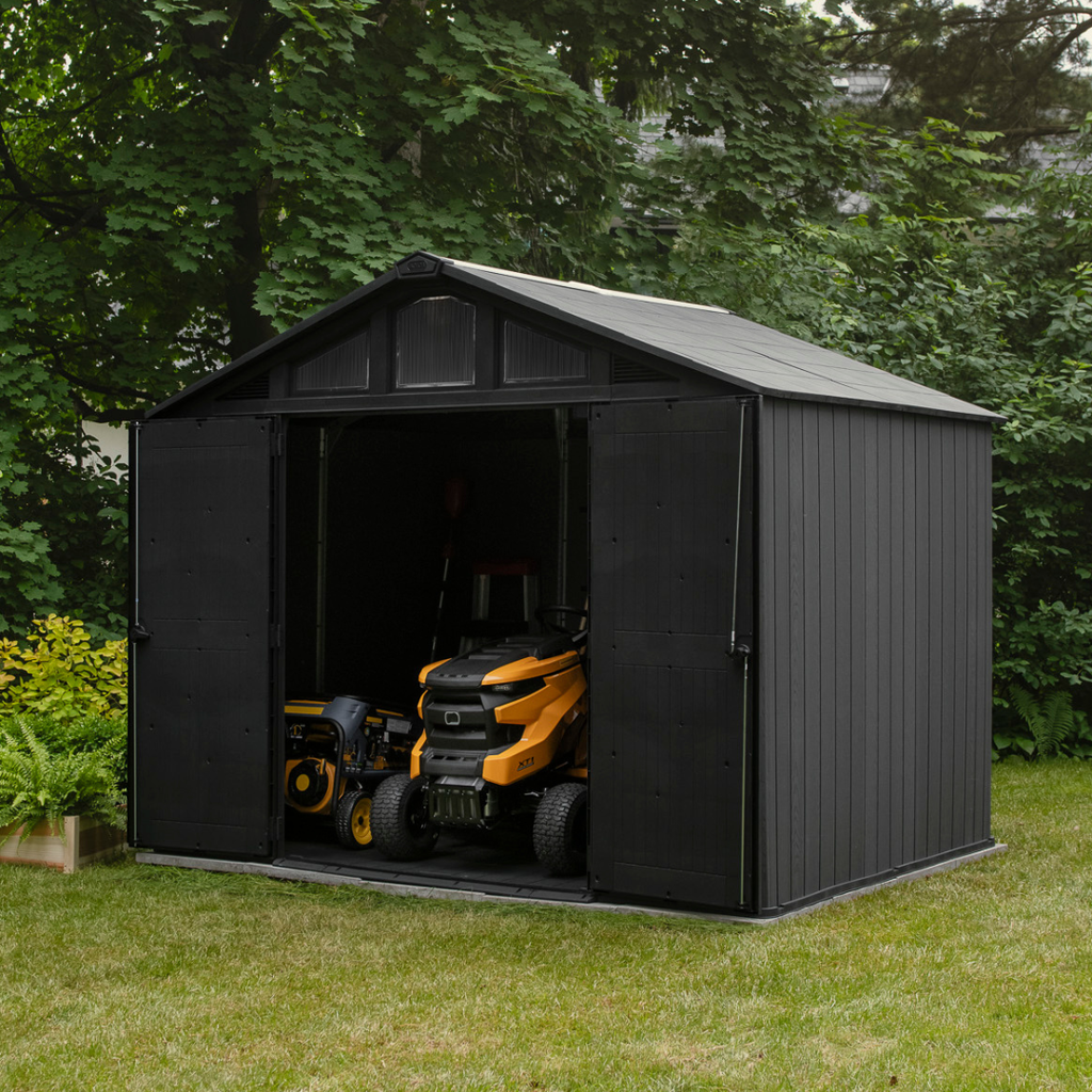 Keter Stronghold 10x8 ft (3 x 2.4 m) Resin Garden Shed with Floor, Grey