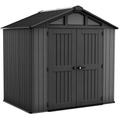Keter Stronghold 8x6 ft (2.5 x 1.7 m) Resin Garden Shed with Floor, Grey
