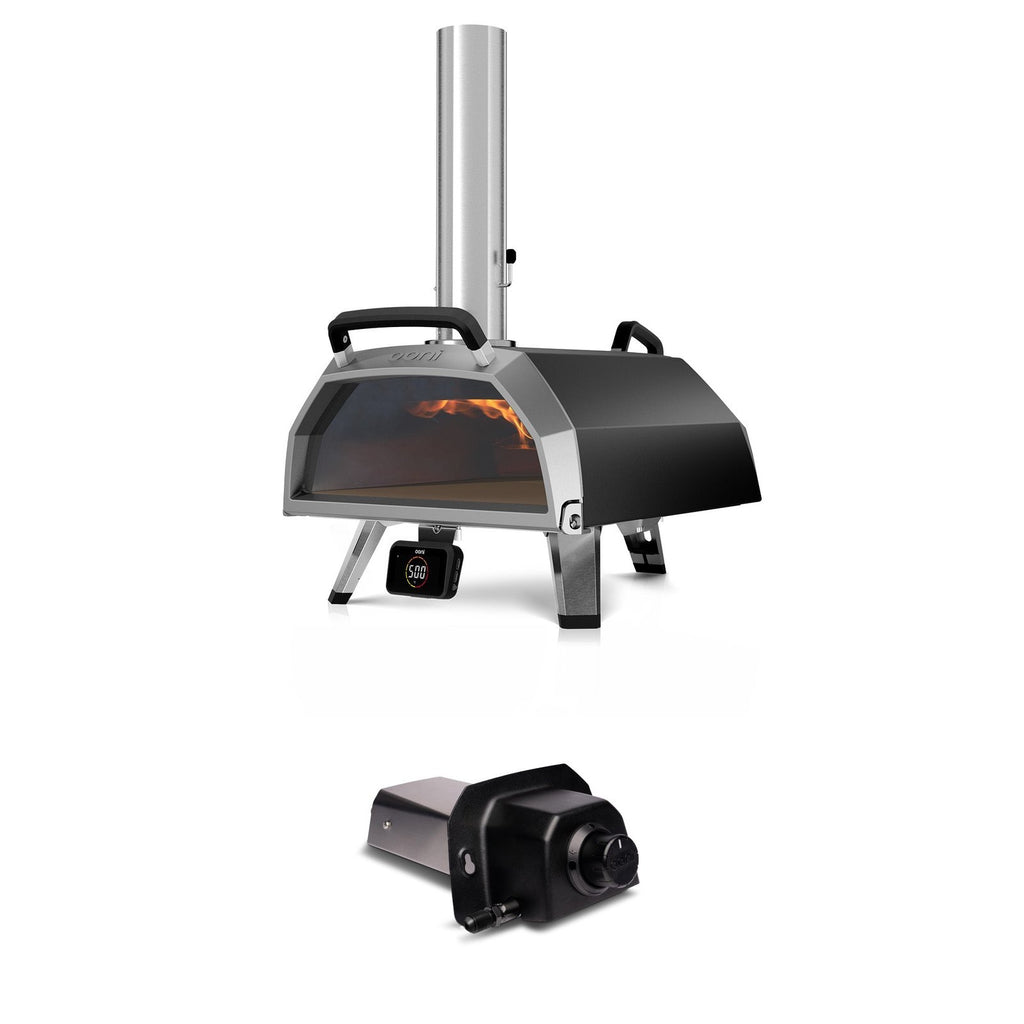 Ooni 17" Multi-Fuel Pizza Oven with Gas Burner and Glass Door, Wood, Charcoal or Gas