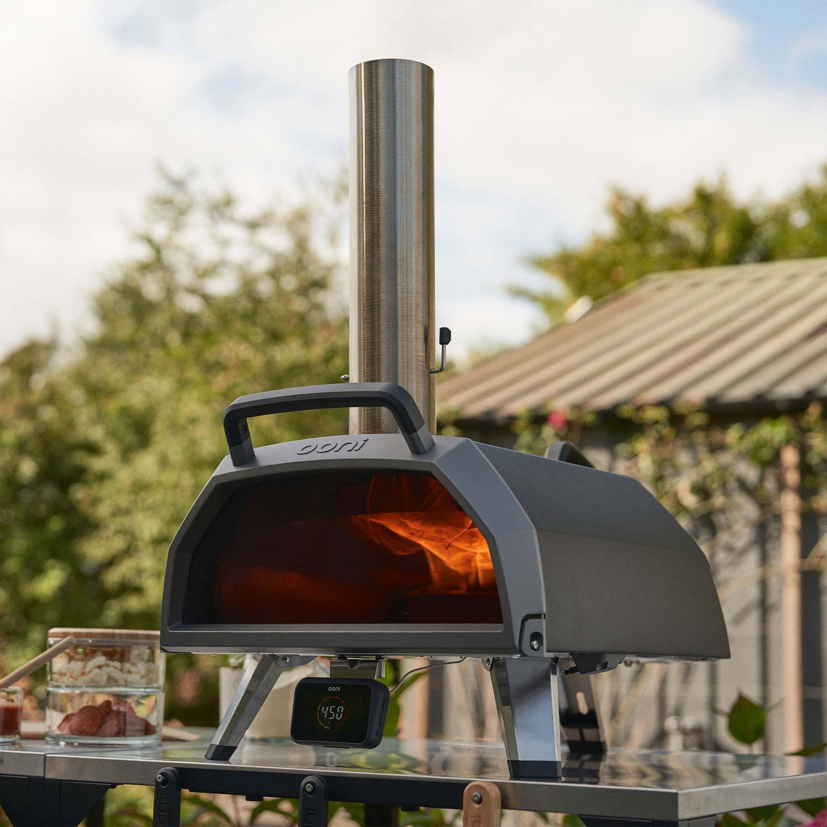 Ooni 17" Multi-Fuel Pizza Oven with Gas Burner and Glass Door, Wood, Charcoal or Gas