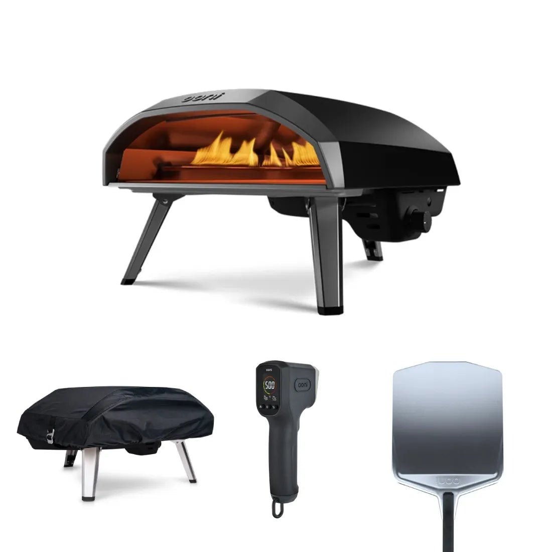 VEVOR 16" Gas Pizza Oven Bundle with Peel, Infrared Thermometer and Cover